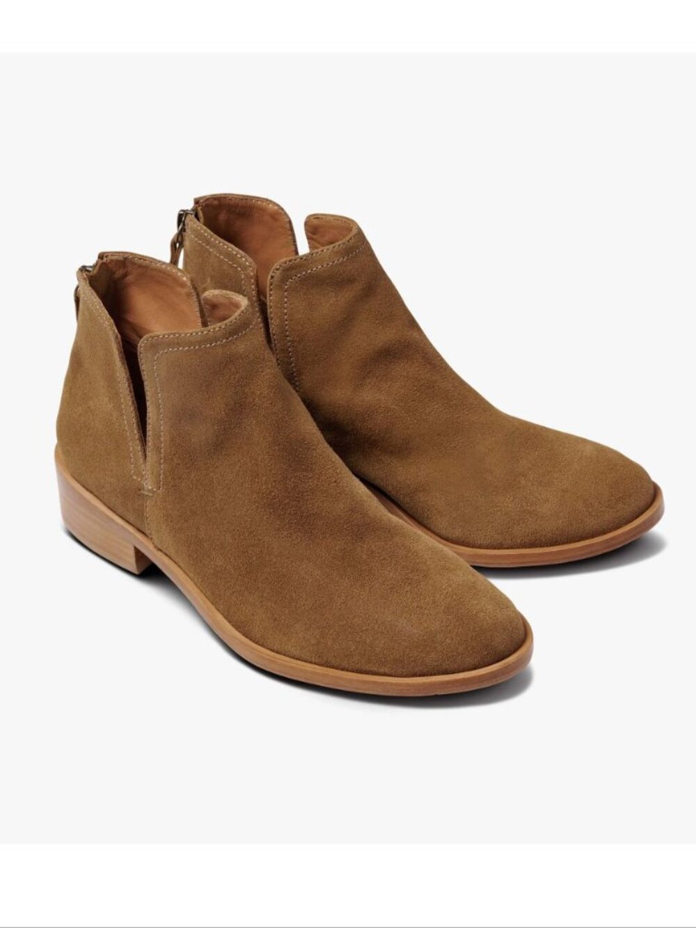 Beek Falcon Ankle Boots Booties Size 8 Chestnut Suede Leather Heel Zip NEW $395